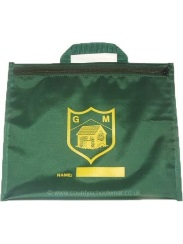 School bookbag bespoke with zip and logo print