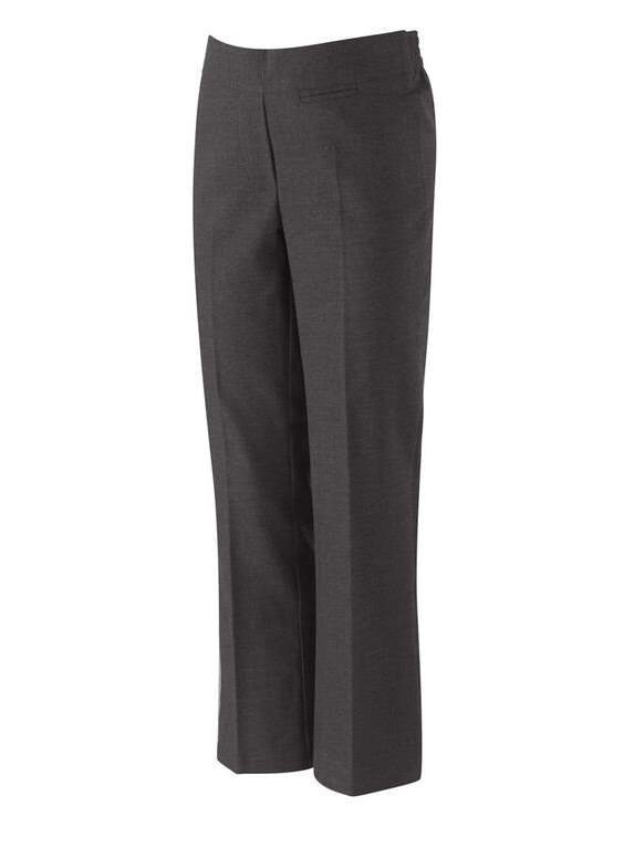 School Pull Up Trousers | Girls Eco School Trousers | Grey Trousers ...