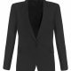 Black Signature Suit Jacket Woven Polyester Twill Girls and Ladies