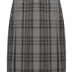 Eco school tartan skirt knife pleat - Grey Tonal Tartan