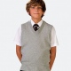 School uniform V-neck slipover sleeveless knitted sweater pullover tank top