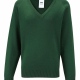 School uniform knitted V neck jumper soft cotton / acrylic blend