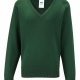 School uniform V-neck knitted jumper pullover 100% acrylic
