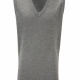 St Clare's Sixth Form Grey V-neck slipover sleeveless knitted sweater pullover 