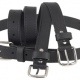 School leather belt, junior and senior sizes, silver coloured buckle, adjustable