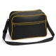 School Premium Retro Shoulder Bag contrasting piping, adjustable shoulder strap