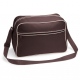 School Premium Retro Shoulder Bag contrasting piping, adjustable shoulder strap
