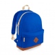 School or college retro style backpack, padded back panel, contrast colour zips