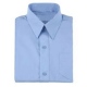 Boys school shirt with tie collar, short sleeves in Light / Sky Blue and White