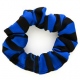 School uniform hair scrunchie with broad stripes to complement school tie