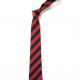 School or club tie, broad stripe, 100% polyester, navy and red