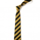 School or club tie, broad stripe, 100% polyester, navy and gold