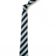 School or club tie, broad stripe, 100% polyester, navy and sky