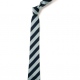 School or club tie, broad stripe, 100% polyester, navy and sky