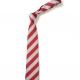 School or club tie, broad stripe, 100% polyester, red and white