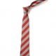 School or club tie, broad stripe, 100% polyester, scarlet and silver