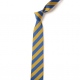 School or club tie, broad stripe, 100% polyester, royal and gold