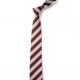 School or club tie, broad stripe, 100% polyester, maroon and white