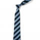 School or club tie, broad stripe, 100% polyester, navy and saxe
