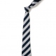 School or club tie, broad stripe, 100% polyester, navy and white