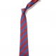 School or club tie, broad stripe, 100% polyester, red and royal