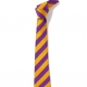 School or club tie, broad stripe, 100% polyester, purple and gold