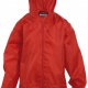 School cagoule showerproof jacket, full front zip, elasticated hood and cuffs