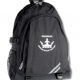 School classic backpack rucksack, front organiser zipped, mesh side pockets     