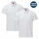 Boys school shirt with tie collar and short sleeves - White