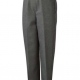 Boys school trousers flat front, pull up Eco poly / viscose in grey