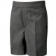 Boys school short trousers flat front, pull up Eco poly / viscose in grey