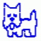 Optional Motif - Dog School woven sew on name tape label for securely labelling school uniform