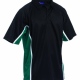 Sports Team Training Polo Shirt Short Sleeve with Contrast Colour Side Panels