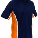 Sports Team Training Polo Shirt Short Sleeve with Contrast Colour Side Panels