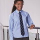 Girls school blouse with tie collar and long sleeves