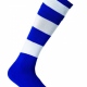 Team club football socks with contrast colour hoops