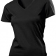 Eco school wear organic V neck fitted T shirt organic cotton in uniform colours