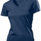 Eco school wear organic V neck fitted T shirt organic cotton in uniform colours