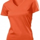 Eco school wear organic V neck fitted T shirt organic cotton in uniform colours