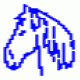 Optional Motif - Horse School woven sew on name tape label for securely labelling school uniform