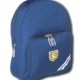 School primary backpack large zipped bag, front pocket, reflective stripes