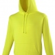Adult sports fluorescent hoody in vibrant colours with matching drawcord 