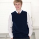 School uniform V-neck slipover sleeveless knitted sweater pullover tank top