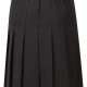Girls junior school knife pleat skirt, eco poly / viscose grey