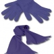 School gloves and scarf set, knitted acrylic in school colours, junior & senior