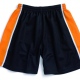 Rugby Shorts Heavyweight Polyester with Contrast Colour Side Panels - Black / Amber / White Rugby Shorts Heavyweight Polyester with Contrast Colour Side Panels
