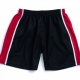 Rugby Shorts Heavyweight Polyester with Contrast Colour Side Panels - Black / Scarlet / White Rugby Shorts Heavyweight Polyester with Contrast Colour Side Panels