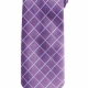 Stylish polyester check line pattern tie 57" in length and 4" blade width