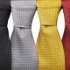 Stylish polyester tie 57" in length and 4" blade width check effect