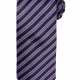 Stylish polyester stripe pattern tie 57" in length and 3" blade width